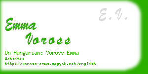 emma voross business card
