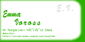 emma voross business card